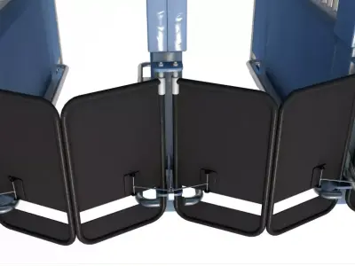 Horse Racing Starting Gates 3D model