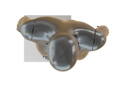 Black Standing Female Mannequin 3D model