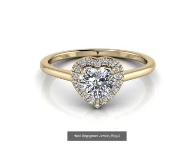 Heart Rings and pendant Collection 3D Model Pack