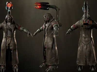 Sci-fi Warrior Low-poly 3D model purchase