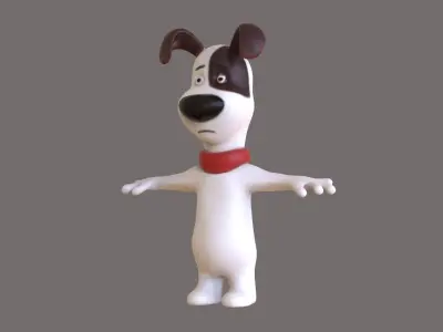 Dog Toon Low-poly 3D model