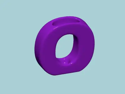 Vase O - Alphabet Vases Collection Letters - STL Printable 3D print model