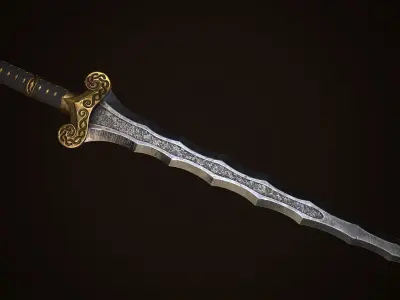 Sword 03 Low-poly 3D model