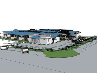 Food Court01 3D model