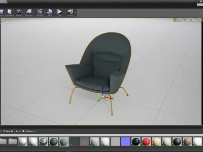 Wegner Oculus Chair UE4 3D model
