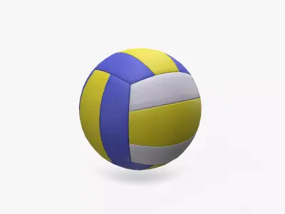 Generic Volleyball Ball Low-poly PBR Free low-poly 3D model
