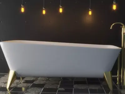 Luxury Bath Tub  Low-poly 3D model