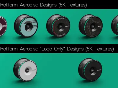 Rotiform Aerodisc Turbofan Rim 3D Model and Designs 3D model