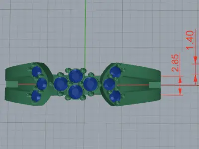 Beautiful ring Ready for 3d printing 3dm stl 3D print model 3D print model