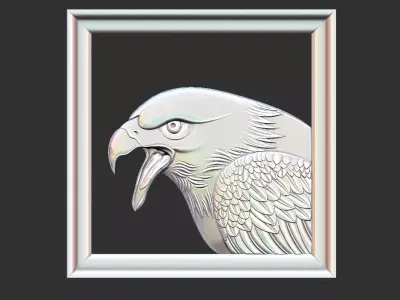 eagle in frame 3D print model