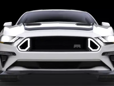 Mustang RTR Low-poly 3D model