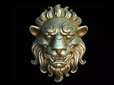 Lion Mask  -  3D Sculpting 3D print model
