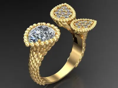 pear ring 3D print model