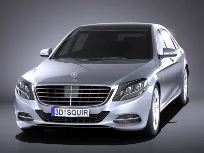 Mercedes-Benz S-class 2016 VRAY 3D model
