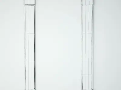 Old Carved Wood Moulding Mirror 3D model