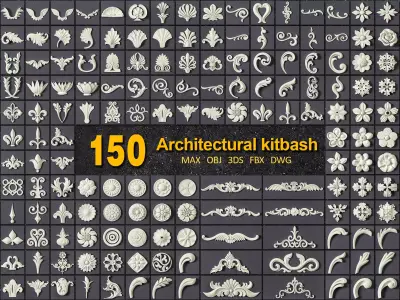 150 ARCHITECTURAL KITBASH - VOL 01  3D model