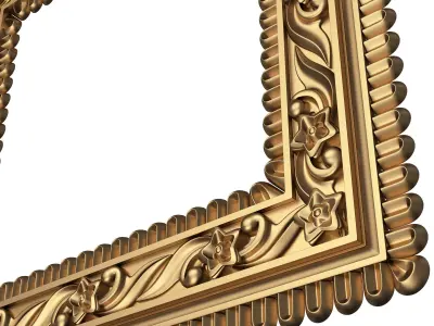 Classic Frame and Mirror 086 Low-poly 3D model