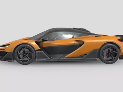 Low Poly Car - McLaren W1 Low-poly 3D model