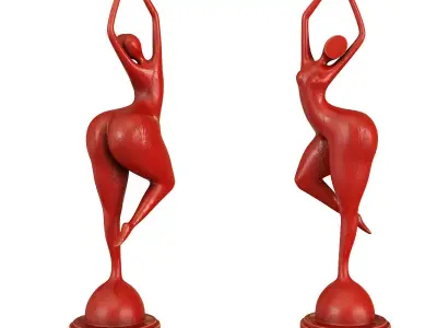 Female Sculpture Abstract 3d model Low-poly 3D model