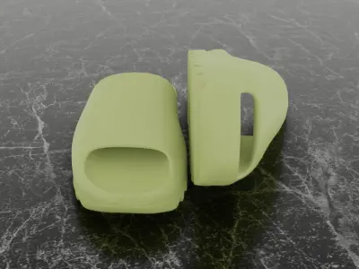 ADIDAS YEEZY SLIPPER - GREEN Low-poly 3D model