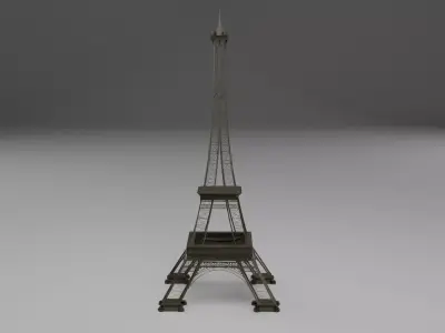 Low Poly Eiffel Tower Low-poly 3D model