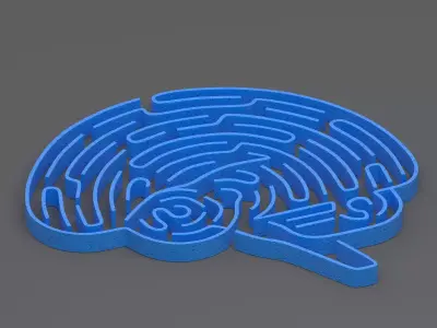 blue brain maze 3D model