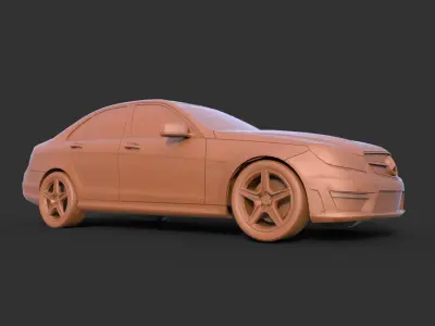 Mercedes-Benz C63 AMG 2012 3D print model