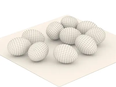 Easter eggs Low-poly 3D model