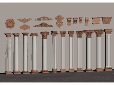 European-style decorative components 3D model