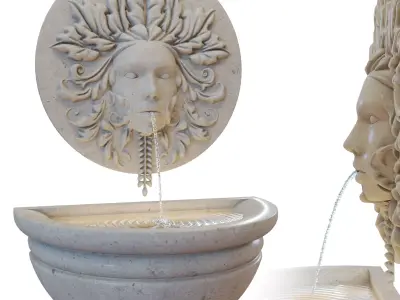 Green Woman Stone Water Feature - Fountain 3D model