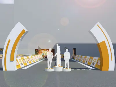 Go-kart game 3D model