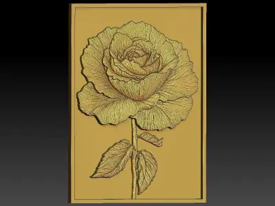 18 Rose CNC Relief Model 3D print model
