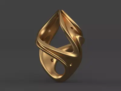 Golden Pendant Free 3D model