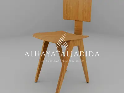 high-quality 3D model of a modern chair 3D model