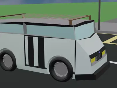 The Fourg Transwagon Low-poly 3D model