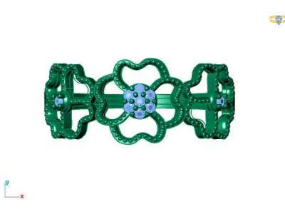 Women Ring Diamond Stone STL 3DM Lightweight Printable 3D print model 64