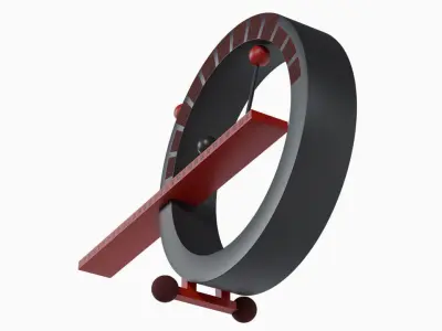 Perpetual Magnetic Desk Calendar Low-poly 3D model