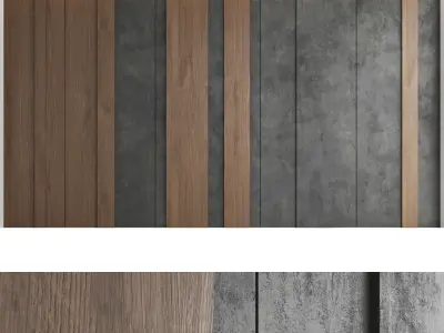 Decorative wall panel set 39 3D model