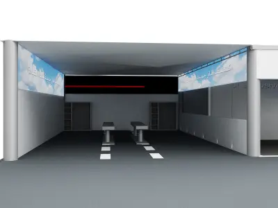Car Servises Station a551 3D model
