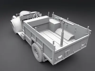 LRDG Command car Scale model 3D print model