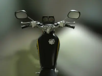 Honda CG 125 motorcycle  Low-poly 3D model