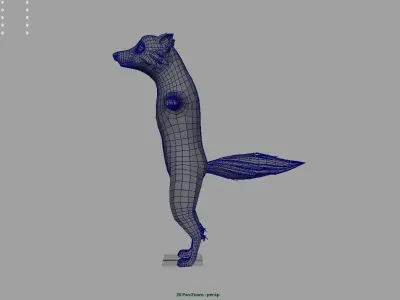 Wild Fox  Low-poly 3D model