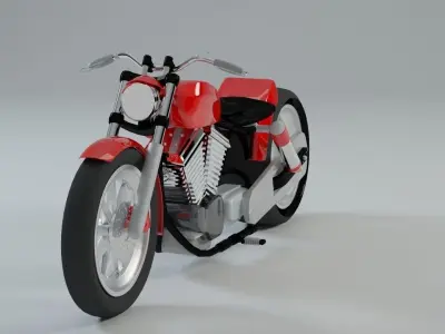 motorcycle model simple 3D model