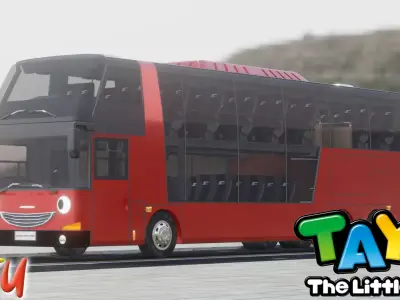 Citu Tayo The Little Bus Free low-poly 3D model