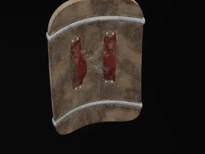 Ancient War Shield  Low-poly 3D model