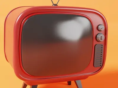 Cartoon Retro Television 3D model