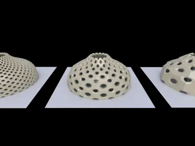 Dome variations high frequency  low frequency pointed 3D model