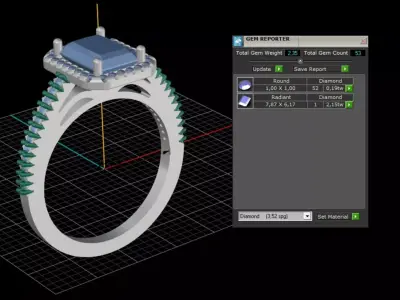 ring woman 3D print model 22
