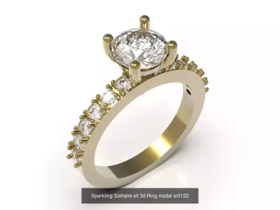 The Eternal Solitaire stl 3d jewelry ring Collection 3D Model Pack