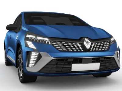 Renault Clio 2024 Low-poly 3D model